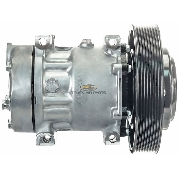 Truckair A/C Compressor - Sanden Shd-Volvo Trucks North America Vn Series 2010-2017 - Before 4/1 D13 - L6 03-1201G - main